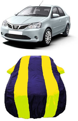 Wegather Car Cover For Toyota Etios 1.5 Xclusive (With Mirror Pockets)(Yellow)