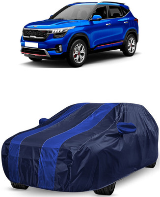ANTOFY Car Cover For Kia Seltos GTK Petrol (With Mirror Pockets)(Blue, Blue)