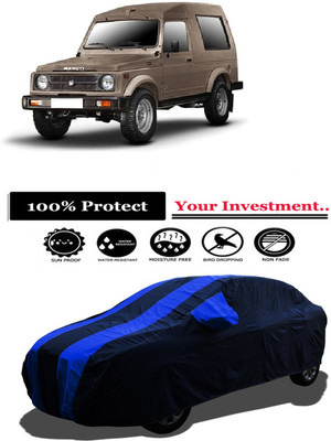 Amexride Car Cover For Maruti Suzuki Gypsy King Hard Top MPI (With Mirror Pockets)(Multicolor)