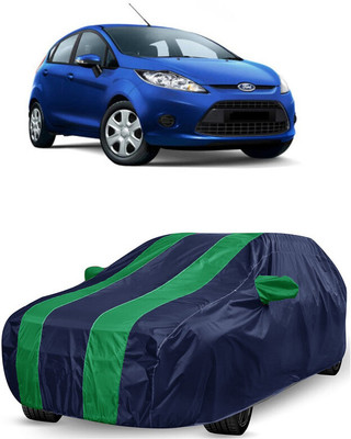 ANTOFY Car Cover For Ford Fiesta LX (With Mirror Pockets)(Green, Blue)