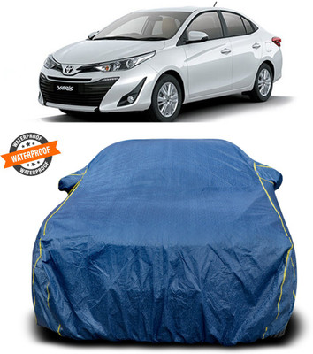 PAGORA Car Cover For Toyota Yaris (With Mirror Pockets)(Blue)