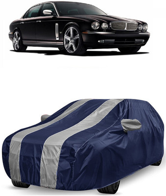 ANTOFY Car Cover For Jaguar Super V8 (With Mirror Pockets)(White, Blue)