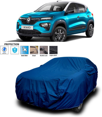 CODOKI Car Cover For Renault Kwid (With Mirror Pockets)(Blue)