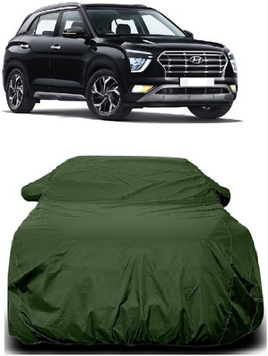 Autoprime Car Cover For Hyundai Creta 1.6 E (With Mirror Pockets)(Green)