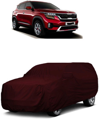 ANTOFY Car Cover For Kia Seltos HTK Plus 1.5 Diesel (With Mirror Pockets)(Maroon)