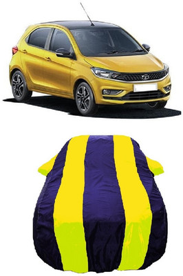 Wegather Car Cover For Tata Tiago (With Mirror Pockets)(Yellow, Blue)