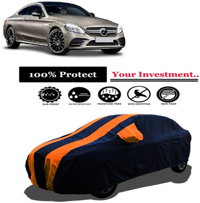 Amexride Car Cover For Mercedes Benz C-Coupe (With Mirror Pockets)(Orange)