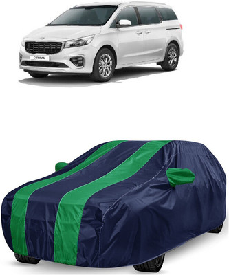 ANTOFY Car Cover For Kia Carnival Premium 8 STR Diesel (With Mirror Pockets)(Green, Blue)