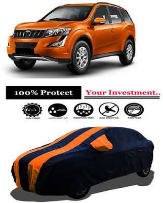 Amexride Car Cover For Mahindra XUV500 W7 AT Diesel (With Mirror Pockets)(Orange)
