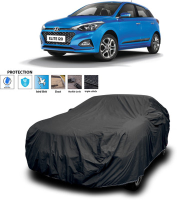PAGORA Car Cover For Hyundai Elite i20 (With Mirror Pockets)(Black)