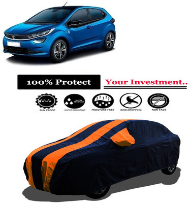 Amexride Car Cover For Tata Altroz XM Diesel (With Mirror Pockets)(Orange)