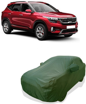 Tricway Car Cover For Kia Seltos HTX Plus AT 1.5 Diesel (With Mirror Pockets)(Green)