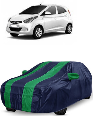 ANTOFY Car Cover For Hyundai EON 1.0 Magna Plus Option O (With Mirror Pockets)(Green, Blue)