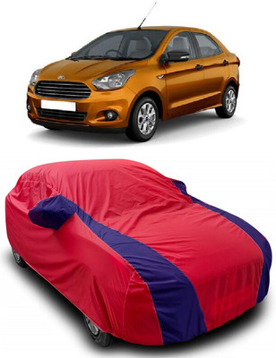 ANTOFY Car Cover For Ford Figo Aspire 1.2 Ti-VCT Ambiente ABS (With Mirror Pockets)(Red, Blue)