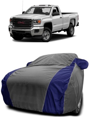 Autoprime Car Cover For Chevrolet Silverado 6.0L (With Mirror Pockets)(Grey, Blue)