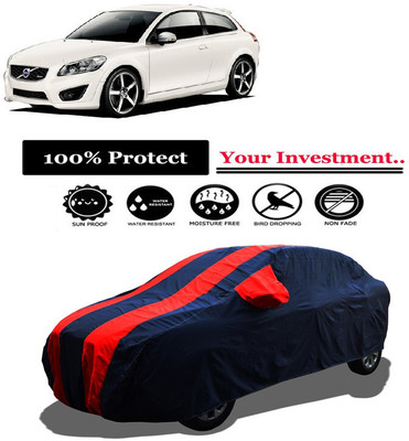 Amexride Car Cover For Volvo C30 R (With Mirror Pockets)(Red)