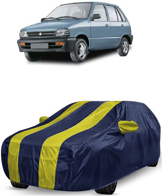 ANTOFY Car Cover For Maruti 800 Std. LPG (With Mirror Pockets)(Yellow, Blue)