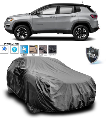 PAGORA Car Cover For Jeep Compass (With Mirror Pockets)(Grey)