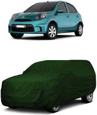 ANTOFY Car Cover For Nissan Micra Active XL Petrol (With Mirror Pockets)(Green)