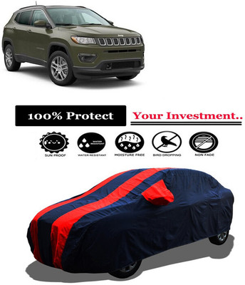 Amexride Car Cover For Jeep Compass 2.0 Sport (With Mirror Pockets)(Red)