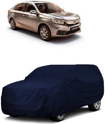ANTOFY Car Cover For Honda Amaze S CVT Diesel (With Mirror Pockets)(Blue)