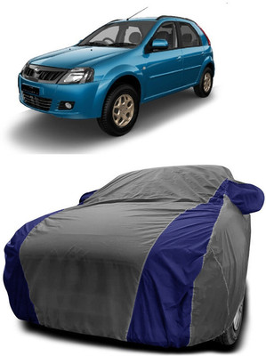 Autoprime Car Cover For Mahindra E Verito D6 (With Mirror Pockets)(Grey, Blue)