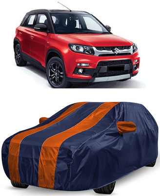ANTOFY Car Cover For Maruti Suzuki Grand Vitara ZDi (With Mirror Pockets)(Orange, Blue)