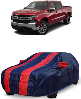 ANTOFY Car Cover For Chevrolet Silverado 5.0L (With Mirror Pockets)(Red, Blue)