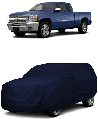 ANTOFY Car Cover For Chevrolet Silverado 4.8L (With Mirror Pockets)(Blue)