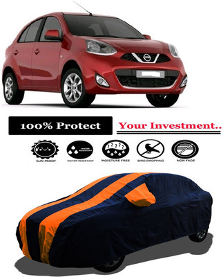 Amexride Car Cover For Nissan Micra 1.5L (With Mirror Pockets)(Orange)