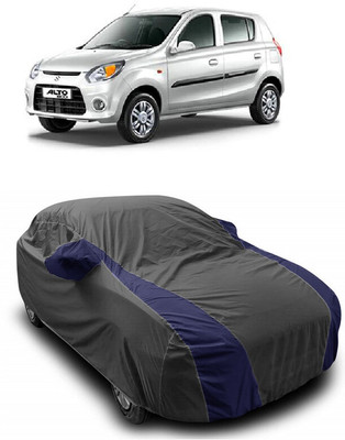ANTOFY Car Cover For Maruti Suzuki Alto 800 Std Optional (With Mirror Pockets)(Grey, Blue)