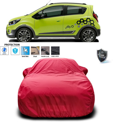 PAGORA Car Cover For Chevrolet Beat (With Mirror Pockets)(Maroon)