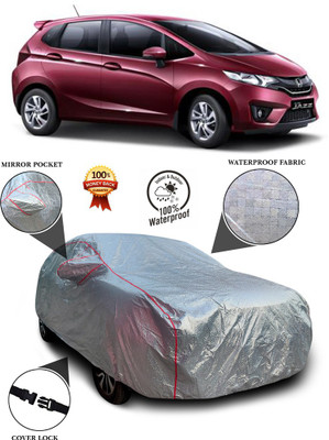 PAGORA Car Cover For Honda Jazz (With Mirror Pockets)(Silver)