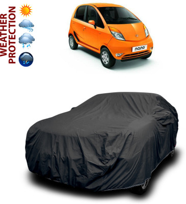 GOSHIV-car and bike accessories Car Cover For Tata Nano (With Mirror Pockets)(Black)