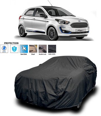 PAGORA Car Cover For Ford Figo (With Mirror Pockets)(Black)