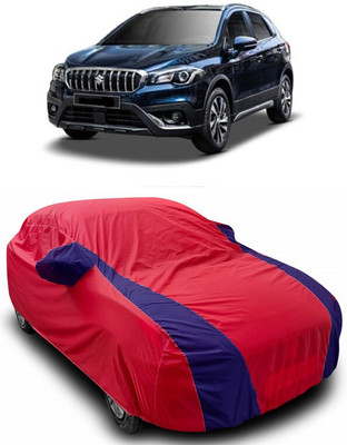 ANTOFY Car Cover For Maruti Suzuki S-Cross Alpha DDiS 200 SH Diesel (With Mirror Pockets)(Red, Blue)