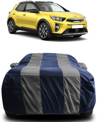 SUGASHRI Car Cover For Kia Stonic (With Mirror Pockets)(Grey, Blue)