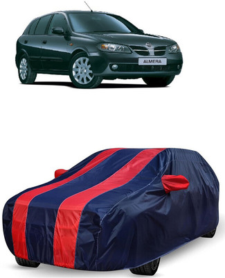 ANTOFY Car Cover For Nissan Almera 1.8 SVE (With Mirror Pockets)(Red, Blue)