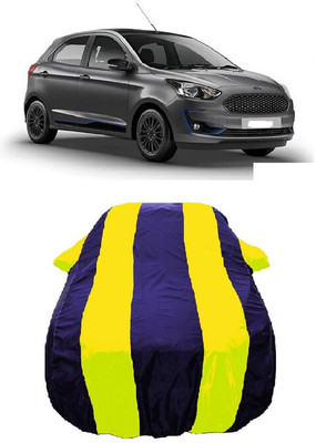 Wegather Car Cover For Ford Figo Titanium Blu Petrol (With Mirror Pockets)(Yellow)