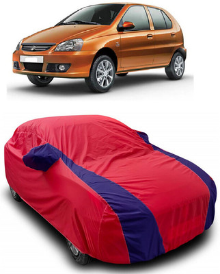 ANTOFY Car Cover For Tata Indica eV2 eLS (With Mirror Pockets)(Red, Blue)