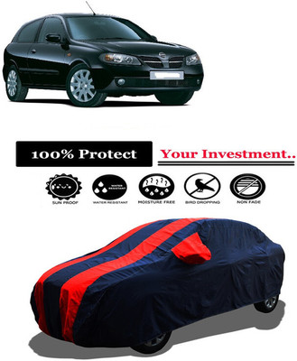 Amexride Car Cover For Nissan Almera 1.5 SVE (With Mirror Pockets)(Red)