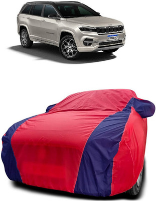 SUGASHRI Car Cover For Jeep Commander (With Mirror Pockets)(Red, Blue)