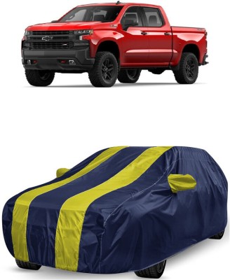 ANTOFY Car Cover For Chevrolet Silverado 4.3L (With Mirror Pockets)(Yellow, Blue)