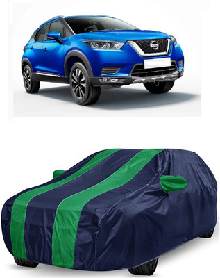 ANTOFY Car Cover For Nissan Kicks XL 1.5 D (With Mirror Pockets)(Green, Blue)
