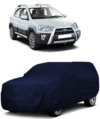 ANTOFY Car Cover For Toyota Etios Cross 1.4L GD Diesel (With Mirror Pockets)(Blue)