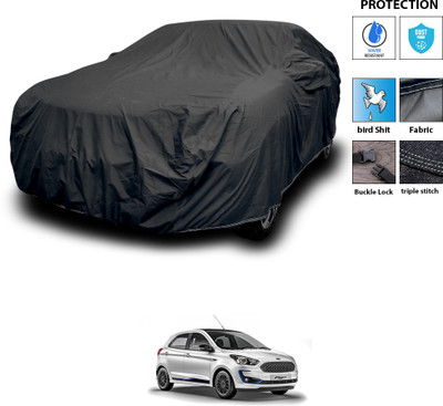 PAGORA Car Cover For Ford Figo (With Mirror Pockets)(Black)