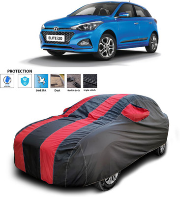 CODOKI Car Cover For Hyundai Elite i20 (With Mirror Pockets)(Red)