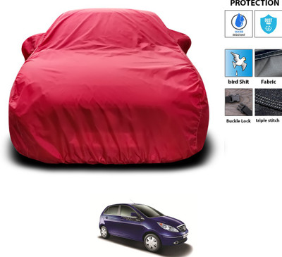 PAGORA Car Cover For Tata Vista Tech (With Mirror Pockets)(Maroon)
