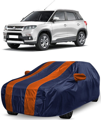 ANTOFY Car Cover For Maruti Suzuki Grand Vitara VDi (With Mirror Pockets)(Orange, Blue)