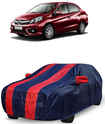 ANTOFY Car Cover For Honda Amaze SX i-DTEC (With Mirror Pockets)(Red, Blue)